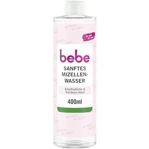 bebe Zacht micellair water (400 ml), revitaliserend micellair reinigingswater met rozenwater, verwijdert zelfs waterdichte make-up