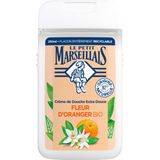 Le Petit Marseillais | Extra zachte biologische oranjebloesem douchecrème (fles van 250 ml) - douchegel met 92% ingrediënten van natuurlijke oorsprong - gelimiteerde editie 40 jaar