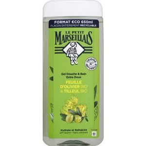 Le Petit Marseillais - Douchegel - 650 ml - Biologisch Olijfblad en Linde - 92% Natuurlijke Ingrediënten