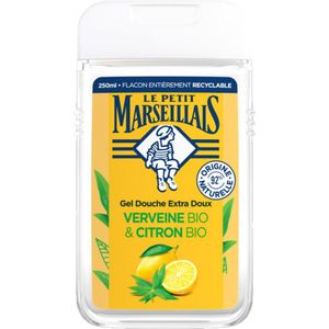 Le Petit Marseillais | Extra zachte douchegel biologische ijzerkruid en biologische citroen (fles van 250 ml) – 92% ingrediënten van natuurlijke oorsprong – gelimiteerde editie 40 jaar