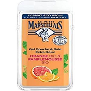 Le Petit Marseillais - Douchegel - Sinaasappel en Grapefruit - 650 ml - Natuurlijke Ingrediënten
