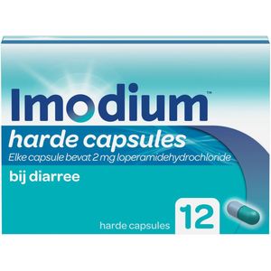 Imodium Capsules 2 mg bij waterige diarree en langdurige diarree - diarreeremmer - anti-diarree - 1 x 12