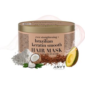 OGX - Brazilian Keratin Smooth Masker - Haarmasker - Voor Beschadigd Haar