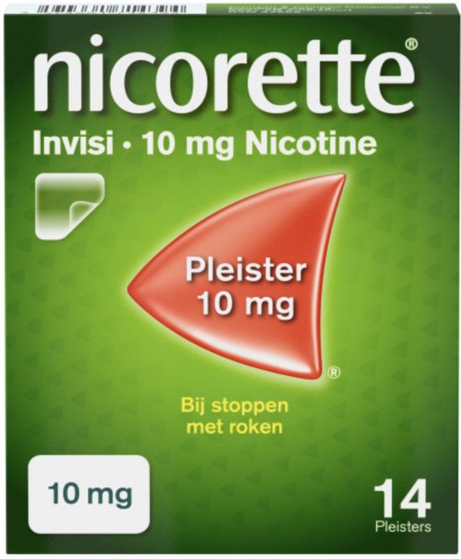 Nicorette Invisi Pleisters - 10mg nicotinepleister - nicotinevervanger - stoppen met roken - 1 x 14 stuks