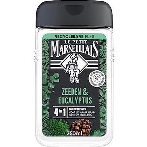 Le Petit Marseillais 4in1 douchegel met zeeden en eucalyptus, pH-neutraal voor de huid en dermatologisch getest, 12x250 ml