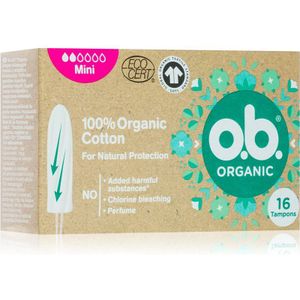 o.b. Organic Mini - Tampons - 16 Stuks - 100% Katoen