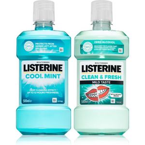 Listerine - Duopack - Mondwater - Cool Mint & Clean Fresh - 500 ml