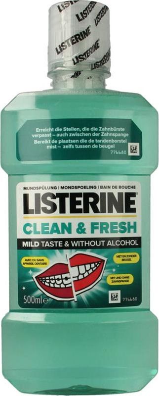 Listerine Mondwater Clean & Fresh zonder Alcohol 500 ml