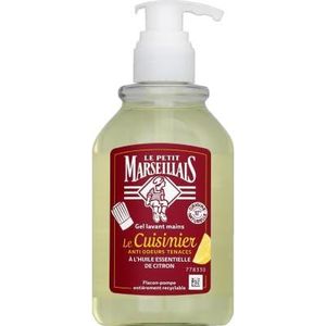 Le Petit Marseillais - Le Cuisinier - Handwasgel - 300 ml - Vloeibare Handzeep tegen Hardnekkige Geuren met Etherische Citroenolie