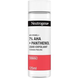 Neutrogena Vloeibare peeling tegen puistjes + vloeibare peeling met 7% AHA + panthenol (125 ml) verwijdert zacht dode huidcellen en overtollig talg