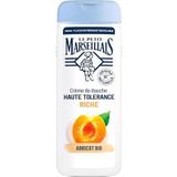 Le Petit Marseillais | Douchecrème met hoge tolerantie rijke biologische abrikoos (fles van 400 ml) - 98% ingrediënten van natuurlijke oorsprong - douchegel voor droge en gevoelige huid