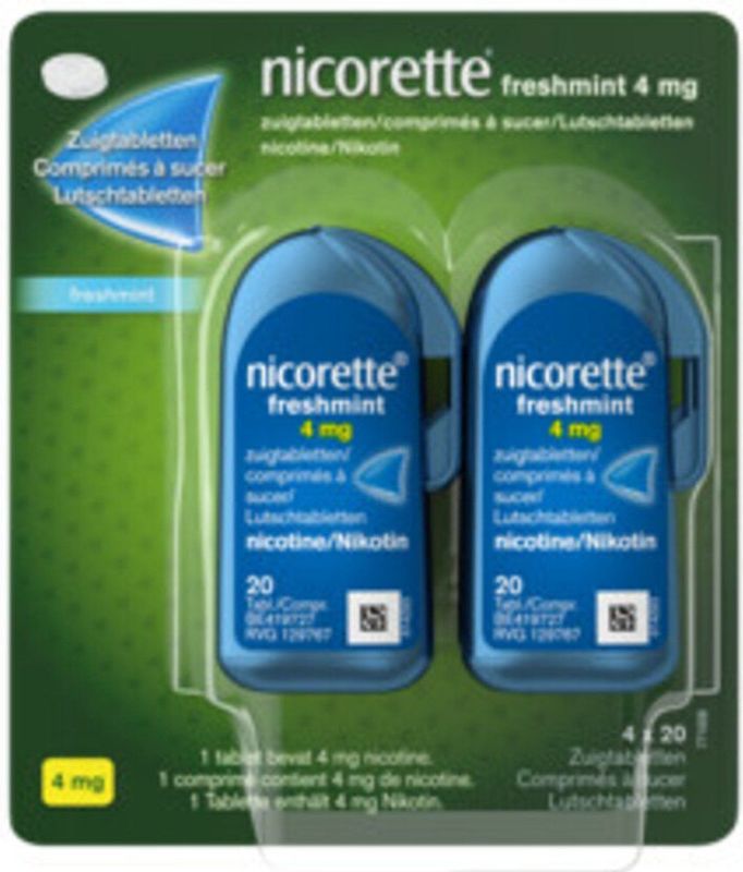 Nicorette - Freshmint - Zuigtabletten - 4mg - 80 Stuks