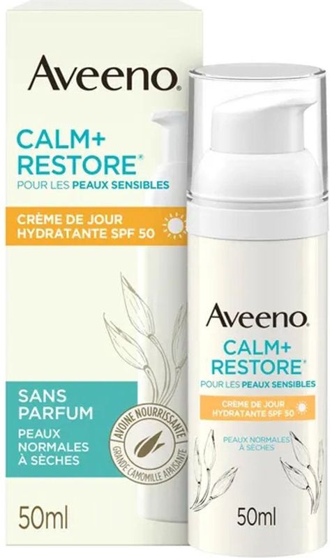 Aveeno Calm+RESTORE Zonnebrandcrème - SPF 50 - 50 ml - Geurvrij