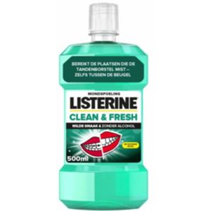 Listerine - Clean & Fresh Mild & Zero Alcohol - Mondspoeling - 500 ml