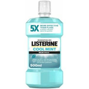 Listerine - Mondwater - Cool Mint - Milde Smaak - Zonder Alcohol - 500 ml