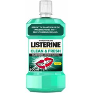 Listerine - Clean & Fresh - Mondwater - 500 ml - Zonder Alcohol
