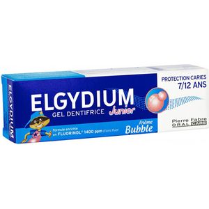 Elgydium Junior Tandpasta Gel Cariësbescherming 7/12 Jaar Aroma Bubble 50 ml