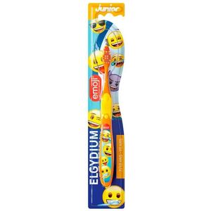 Elgydium - Junior - Tandenborstel - Emoji - Zacht - Geschikt Voor Kinderen 7-12 Jaar