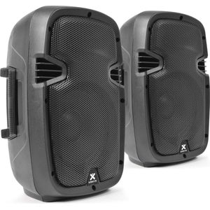 Acteve speakerset - Vonyx SPJ-800A actieve speakers - 2x 8 inch actieve speaker met 2x luidspreker standaard - 400W