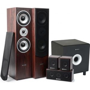 Fenton 5.1 home cinema surround walnoot speakerset 1300W met 8 subwoofer