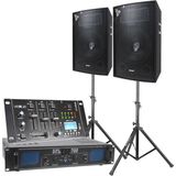Complete DJ Bluetooth Geluidsinstallatie - 700W - Inclusief Standaards
