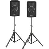 Vonyx SL6 - Set van 2 Passieve Speakers - 6'' Woofer - 500W Max - Incl. Statieven