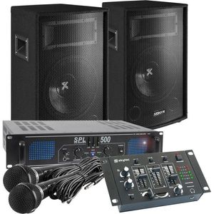 Vonyx - Professionele Karaoke Set - 500W - Compleet met Microfoons en Mixer