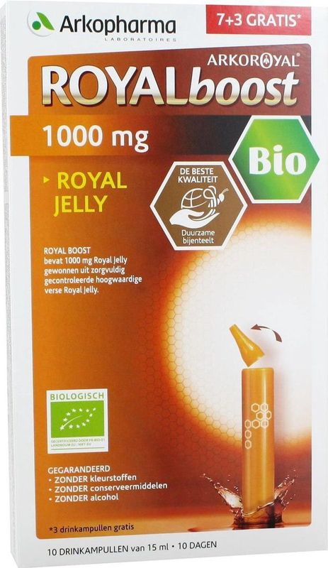 Royal boost Royal Jelly boost (7 + 3) 15ml per ampul bio 10 ampullen
