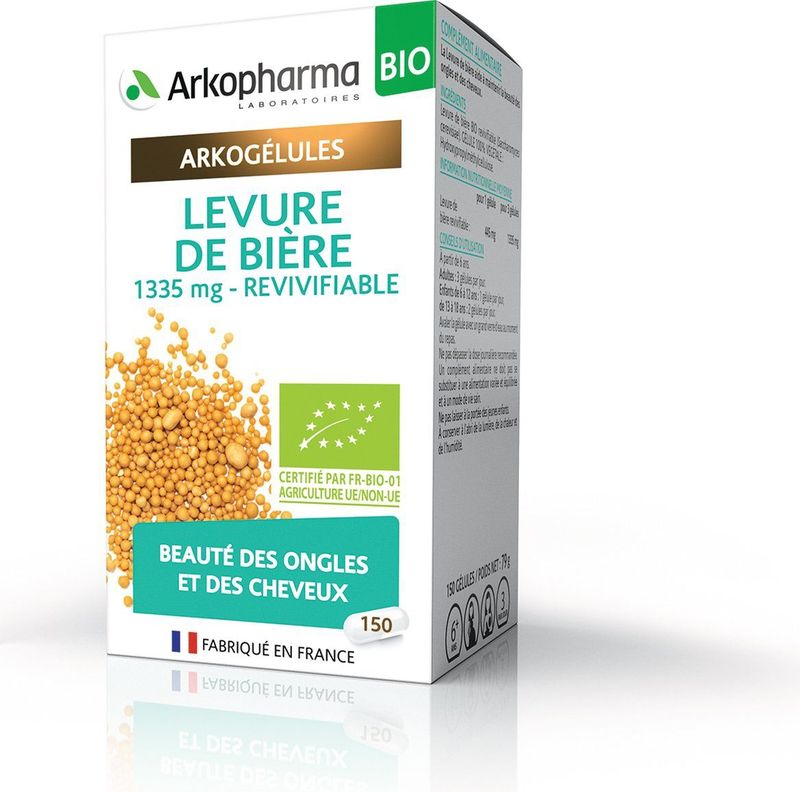 Arkopharma - Biergist Bio om de Schoonheid van de Nagels en het Haar te Behouden - 150 Capsules