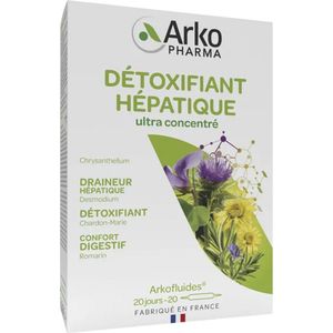 Arkopharma - Arkofluides - Detox Kuur - 20 Ampullen - Veganistisch - Frankrijk