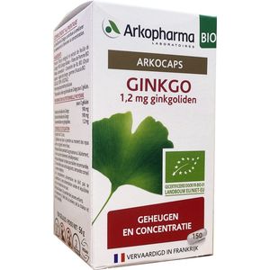 Arkopharma – Ginkgo Bio om Het Geheugen en de Concentratie te Verbeteren – 150 Capsules 75 Dagen