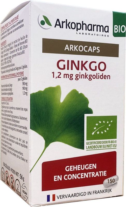 Arkocaps - BIO Ginkgo - Supplement - 30 Capsules - Natuurlijke Ingrediënten