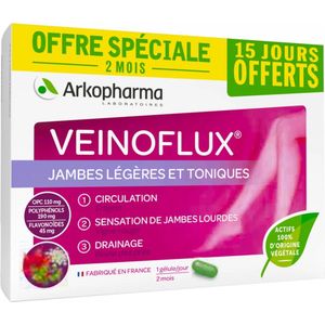 Arkopharma - Veinoflux - Voedingssupplement - 60 Capsules - Planten en Vitamine B2