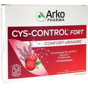 Arkopharma Cys-Control Fort 10 Zakjes + 5 Staafjes om te Verdunnen