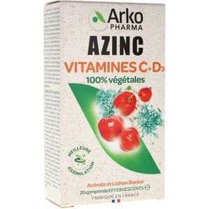 Arkopharma Azinc Vitaminen C + D3 20 Bruistabletten