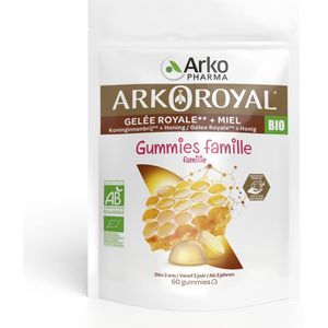 Arkopharma - Arkoroyal Gummies Familie BIO voedingssupplement zonder gélatine, zonder chemisch ingrediënt