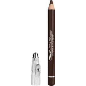 Lovely Pop Cosmetics - Jumbo 2 in 1 Oogschaduw en Oogpotlood met puntenslijper - Bruin - 1 potlood met slijper