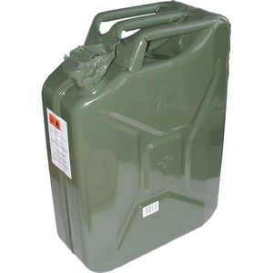 Jerrycan metaal 20L - voor elke brandstof - Groen