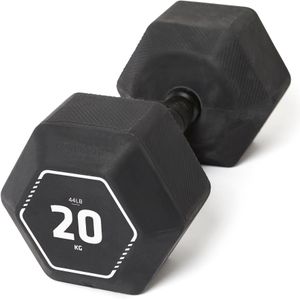 Halter voor crosstraining en krachttraining 20 kg hex dumbbell zwart