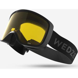 Ski- en snowboardbril voor kinderen en volwassenen g 100 s1 slecht weer zwart