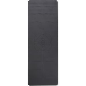 Yogamat grip+ 185 cm x 65 cm x 4 mm zwart