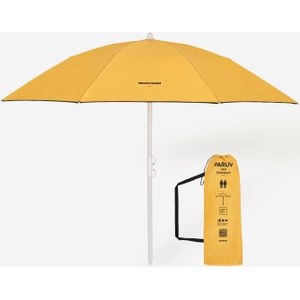 Compacte strandparasol 2 personen upf 50+ paruv 160 oker geel