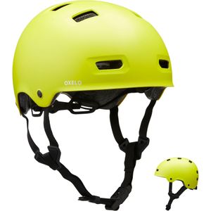 Helm voor inlineskaten skateboarden steppen mf500 neon
