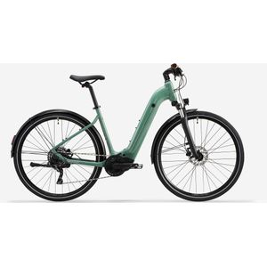 Elektrische hybridefiets middenmotor laag frame e-actv 500 groen