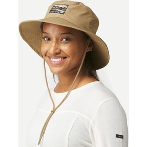 Uv-werende hoed voor trekking travel 100 bruin
