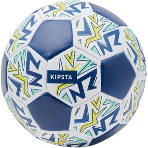 Mini voetbal learning ball maat 1 wit/blauw