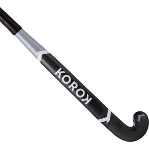 Zaalhockeystick voor beginnende volwassenen 100% glasvezel mid bow fh500 grijs