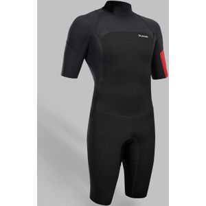 Shorty voor surfen heren 500 stretch neopreen 1,5 mm bordeaux