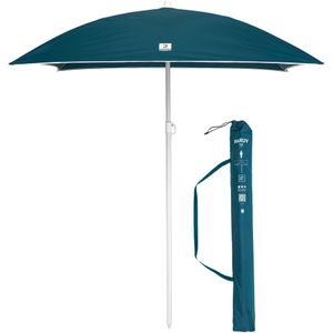 Strandparasol paruv 125 vierkant 1 persoon upf 50+ blauw