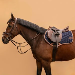 Elastische martingaal voor paarden en pony's donkerbruin